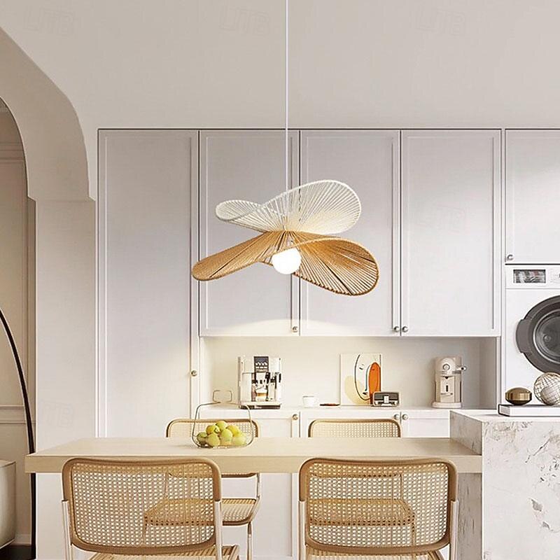 Led Pendant Lantern Light，Wooden Retro Wabi-Sabi Style, Suitable For Living Rooms, Bedrooms, B&Bs, And Restaurants,Warm White 110-120V 220-240V