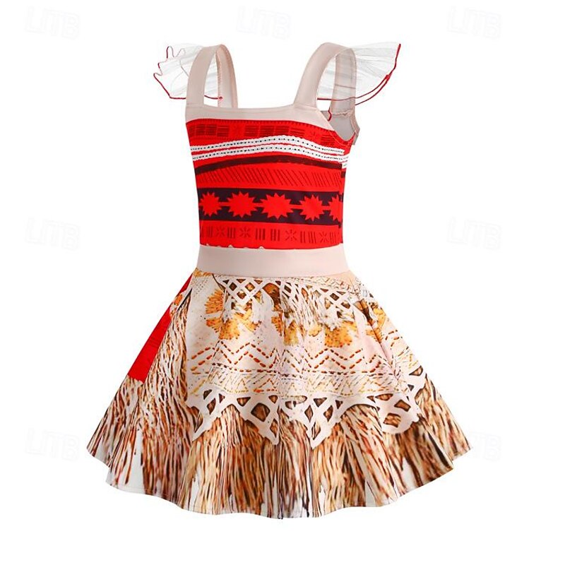 Princess Moana Dress Cosplay Costume Cosplay Movie Cosplay for Girls' Kid's Carnival Masquerade Event / Party Masquerade2