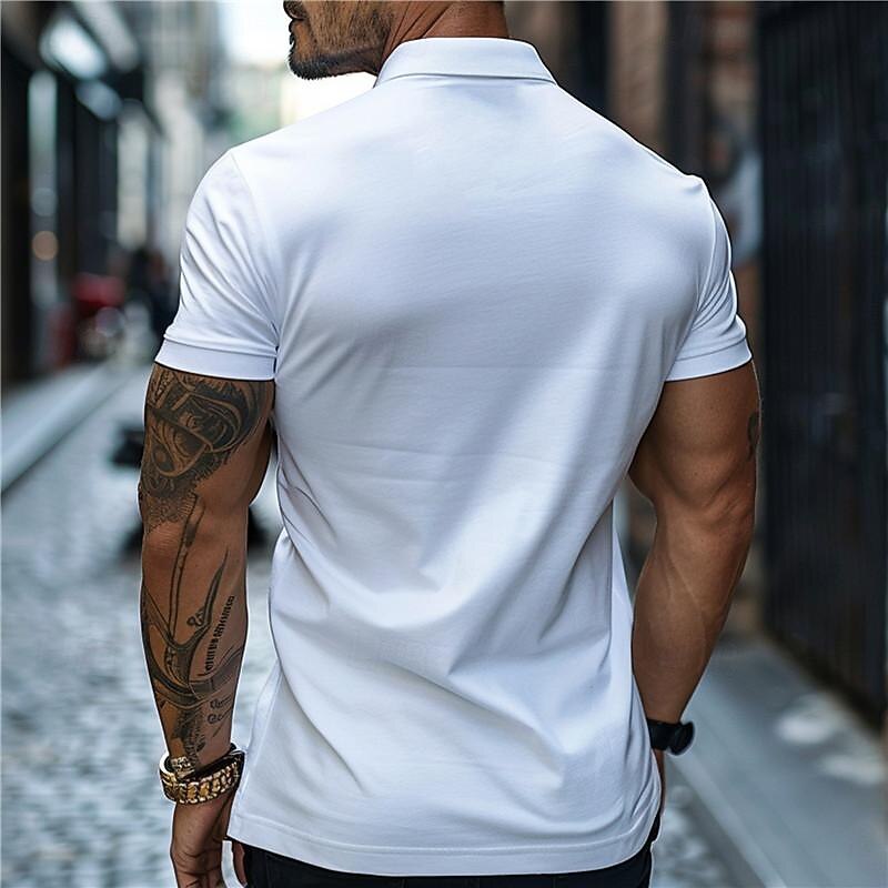 Men's Dragon Polo Shirts Golf Shirt Short Sleeve Polo Shirts Collared Shirts Casual Funny Vacation Wear Party Outfits Buttons 3D Print Summer Black Yellow Gray2