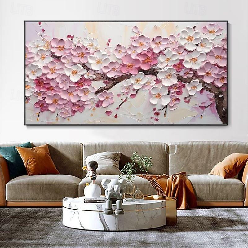 Handmade Oil Painting Canvas Wall Art Decoration Modern Thick Oil Autumn Yellow Maple Tree Landscape for Home Decor Rolled Frameless Unstretched Painting2