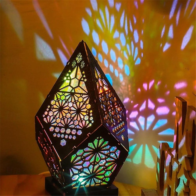 Bohemian LED Light Colorful Starry Sky Projector Night Light Room Decor Romantic Projection Lamp for Children Gifts Table Lamp3