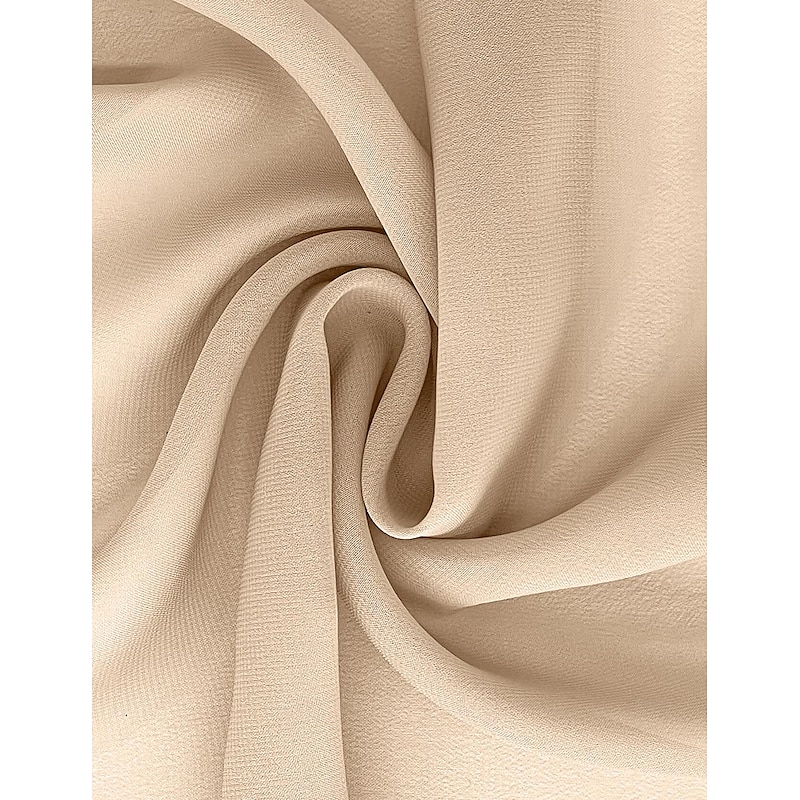 Beach Wedding Sheath Mother of the Bride Dress Wedding Guest Elegant Plus Size Jewel Neck Floor Length Chiffon Half Sleeve with Beading Cascading Ruffles3