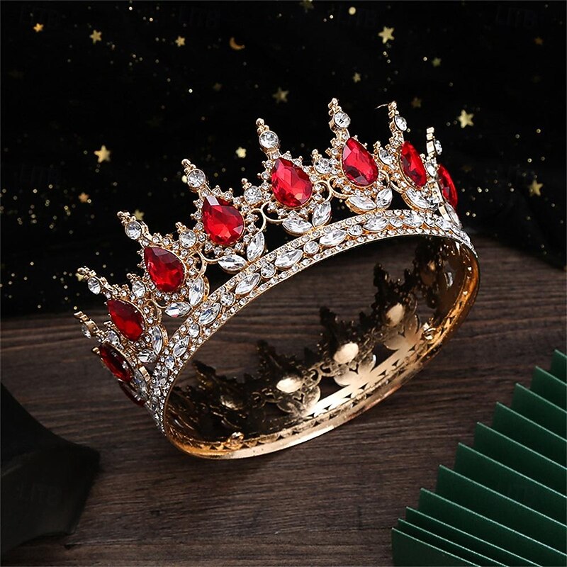 Baroque Round Crown Alloy Headwear Internet Celebrity Birthday Crown Eighteen Year Old Adult Gift Crown Queen2
