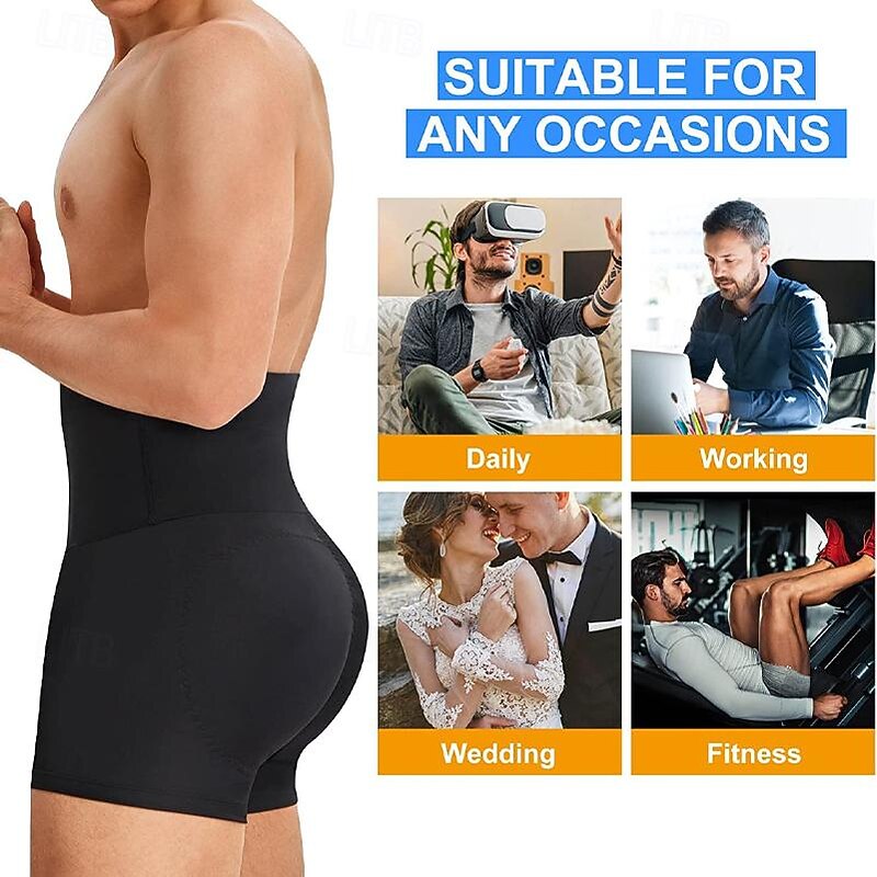 Men's Active Shorts Compression Shorts Running Shorts Gym Shorts Sports Going out Weekend High Stretch Sweat wicking Compression Tummy Plain Short Gymnatics Activewear Black Khaki Micro-elastic3