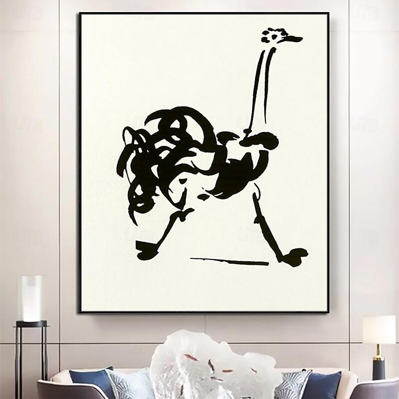Mintura Handmade Pablo Picasso Famous Oil Paintings On Canvas Home Decoration Modern Wall Art Abstract Animal Picture For Home Decor Rolled Frameless Unstretched Painting