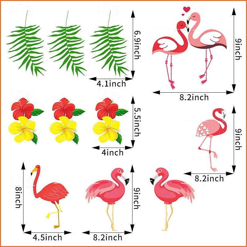 174PCS Hawaiian holiday party simulation turtle back leaf hibiscus honeycomb pineapple table decoration props3