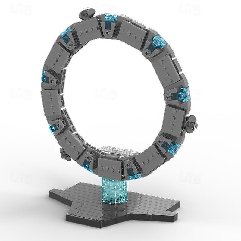 High Brick Building Block Toy Tabletop Ornament Moc-112885 Atlantis Space Gate Puzzle Assembly Building Blocks3