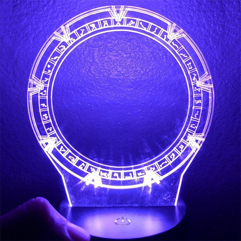 Fashionable and Creative Stargate LED Night Light 3D Table Light Bedroom Bedside Baby Sleep Light Energy saving2