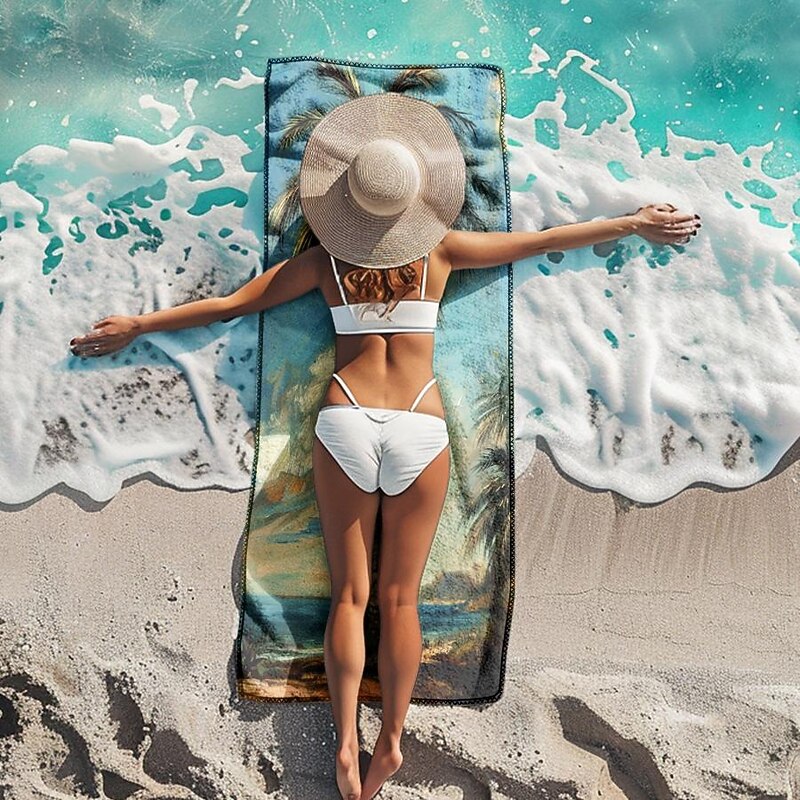 Beach Towel Comfy Blankets Love Sea Series Bath Towel Large 3D Print Pattern Towel Bath Towel Beach Sheet Blanket Classic 100% Micro Fiber4