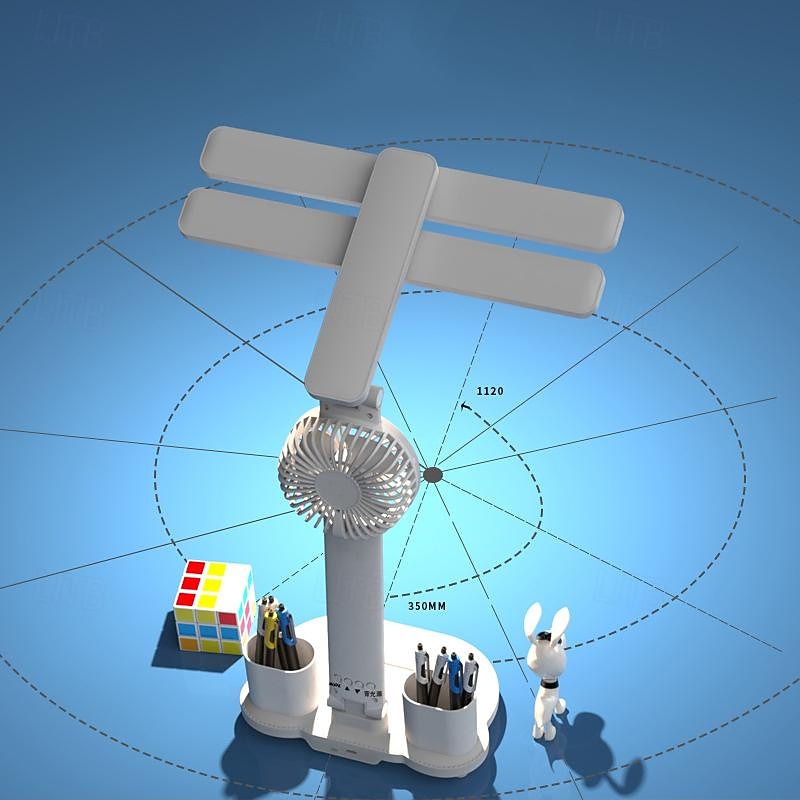 Eye Protection Desk Lamp Led Fan Foldable Charging Learning Student Dormitory Intelligent Desk Lamp Bedroom Reading Desk Desk Desk Lamp4