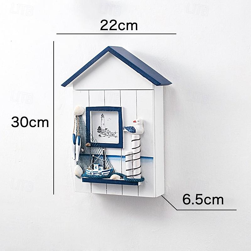 Wall Decoration Wall Hanging Mediterranean House Key Box Storage Creative Home Wooden Crafts Entrance Hall4