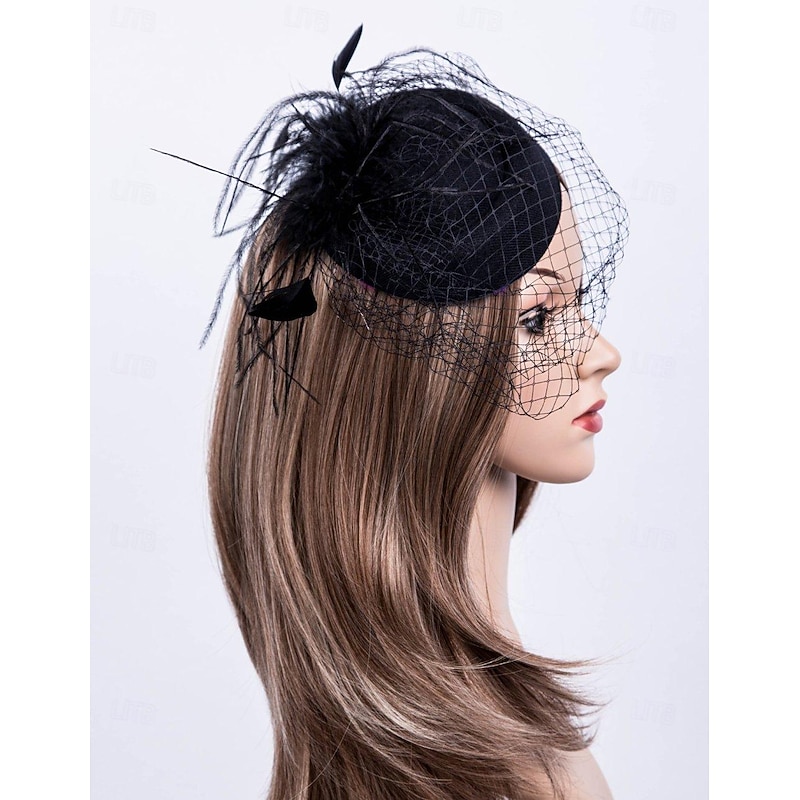 Retro Vintage 1950s 1920s Fascinators Hat Veil Headband Bridal Fancy Dress Women's Carnival Masquerade Party / Evening Bachelorette Party Adults Headwear3