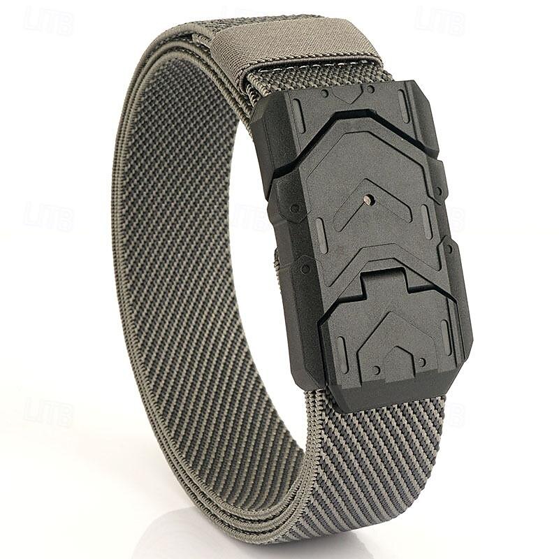 Men's Tactical Belt Magnetic Buckle Belt Waist Belt Black Blue Nylon Durable Adjustable Plain Outdoor Daily3