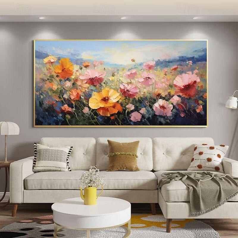 Handmade Oil Painting Canvas Wall Art Decoration Modern Abstract Flower Landscape for Home Decor Rolled Frameless Unstretched Painting4