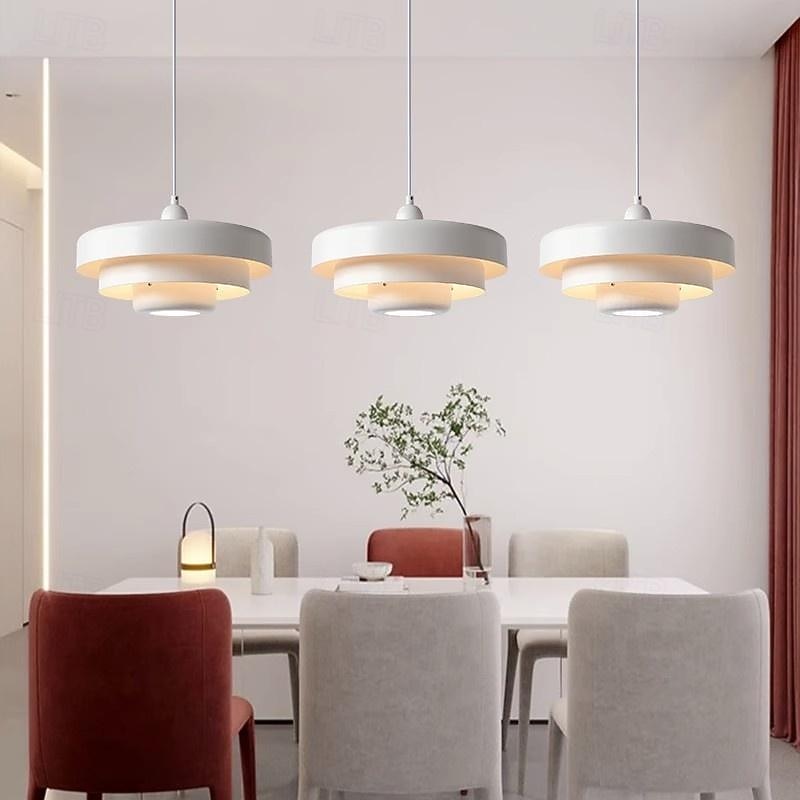 Led Chandelier Ceiling Light Macaron Retro Aluminum Nordic Style Cafe Bar Warm Light 1-Light 110-120V 220-240V4