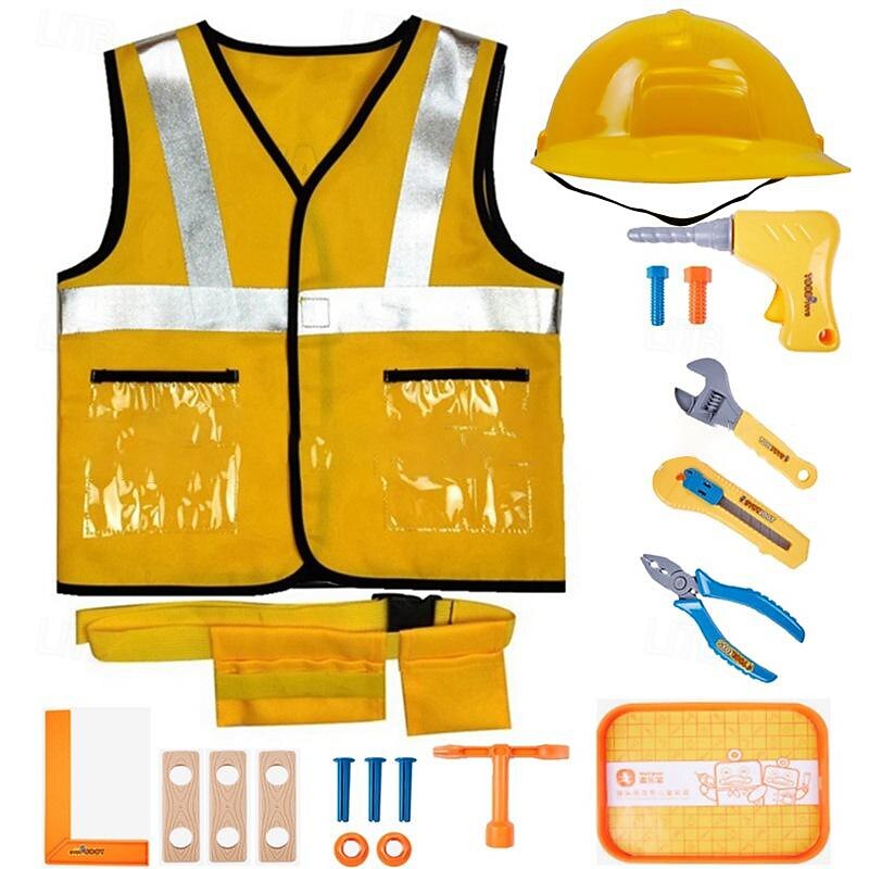 Boys Girls' Worker Cosplay Costume Outfits For Masquerade Cosplay Kid's Vest Hat