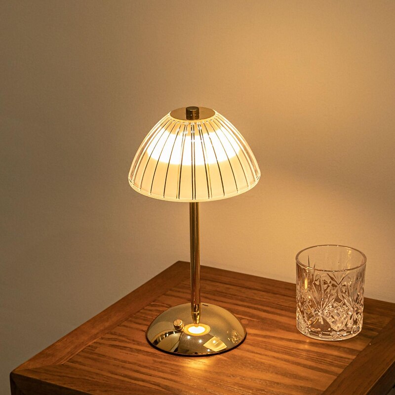 Crystal Table Lamp Modern Minimalist Touch 3-color Stepless Dimming USB Rechargeable with Soft Light and Long-lasting Battery4
