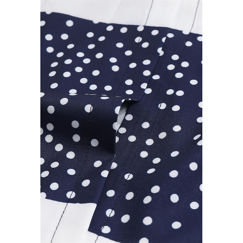 Women's Casual Dress Swing Dress Long Dress Maxi Dress Brown Half Sleeve Color Block Button Summer Spring V Neck Basic 2023 5XL4