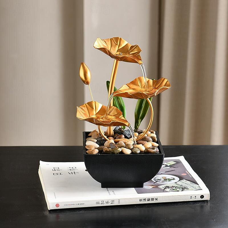 Home Iron Art Flowing Fountain Office Desktop Flowing Decoration Creative Home Decoration3