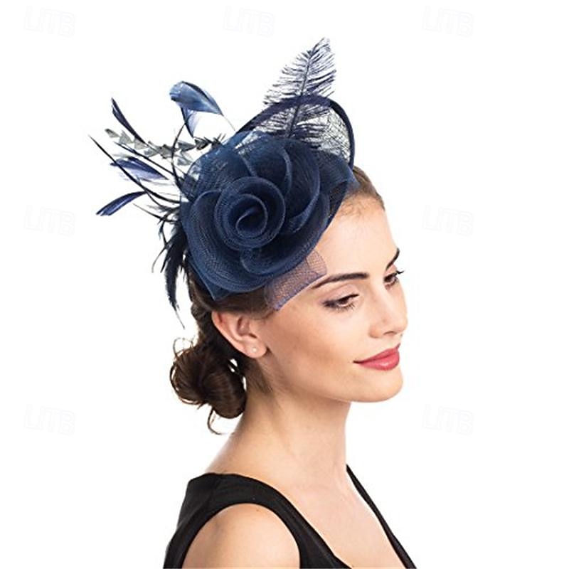 Retro Vintage 1950s 1920s Fascinators Hat Veil Headband Bridal Fancy Dress Women's Halloween Masquerade Party / Evening Bachelorette Party Adults Headwear3