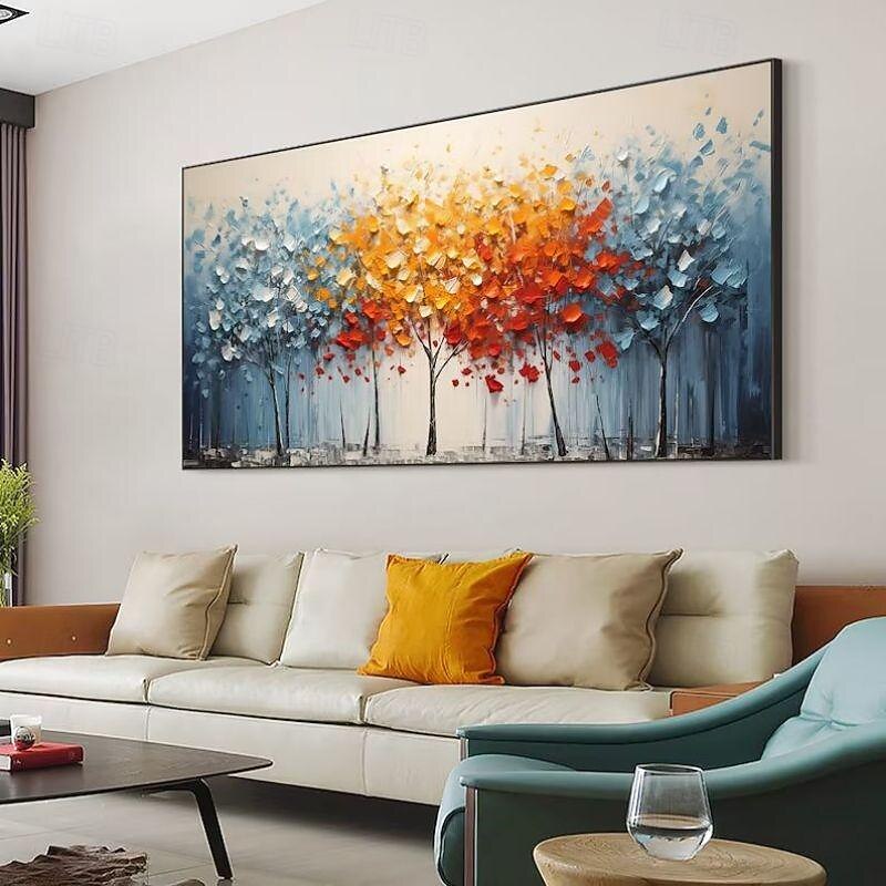 Handmade Oil Painting Canvas Wall Art Decoration Modern Abstract Thick oil Colored Grove for Home Decor Rolled Frameless Unstretched Painting3