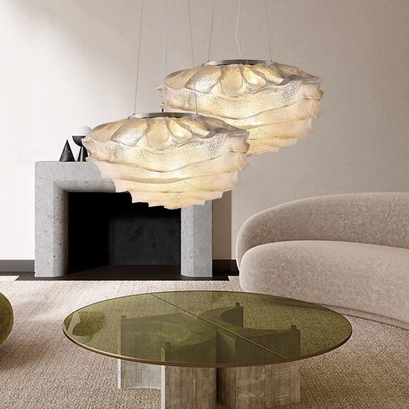 LED Pendant Light Flower Design 40/60/75cm Glass Chandelier Industrial Warm White Bedroom Dining Room 110-240V85-265V3