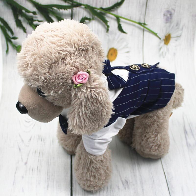 Dog Cat Suit Party Stylish Winter Breathable Soft Washable Comfortable Outdoor Casual Daily Dog Clothing for Bichon Frise Pomeranian Baby Pet Papillon Small4