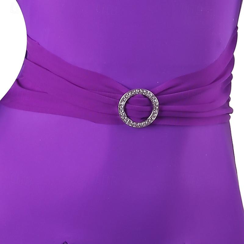 Ballroom Dance Dress Splicing Women's Performance Party Long Sleeve Spandex3