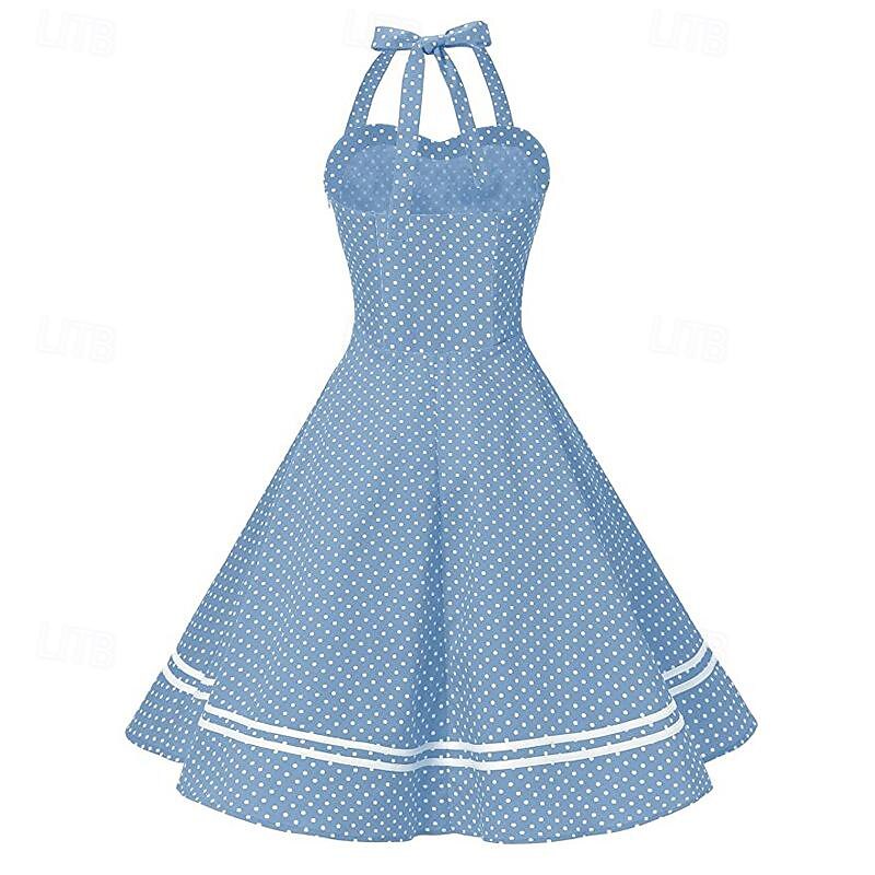 Retro Vintage 1950s Cocktail Dress Dress Party Costume A Line Dress Polka Dot Fancy Dress Women's Masquerade Event / Party Bachelorette Party Adults' Dress Homecoming Dresses4