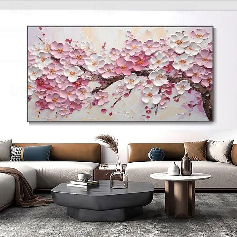 Handmade Oil Painting Canvas Wall Art Decoration Modern Thick Oil Autumn Yellow Maple Tree Landscape for Home Decor Rolled Frameless Unstretched Painting4