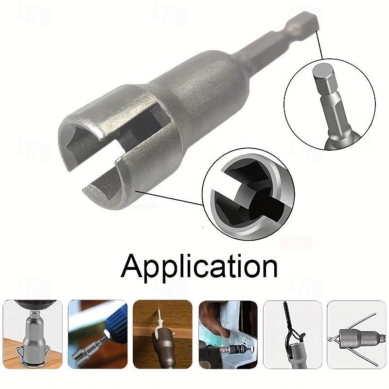 Butterfly Bolt Socket Wrench 6.35mm Hex Shank Socket Adapter Nut For Power Tool Slotted Electric Screwdriver2