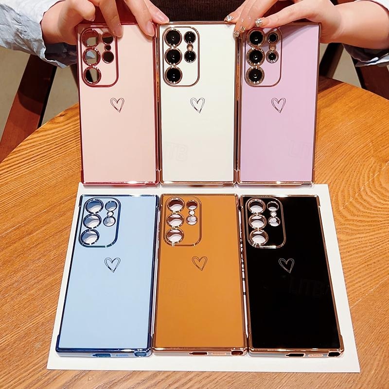 Phone Case For Samsung Galaxy S25 S24 S23 S23 FE S22 S21 Ultra Plus A55 5G A35 5G A25 A15 Back Cover Shockproof TPU Plating