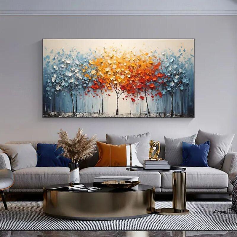 Handmade Oil Painting Canvas Wall Art Decoration Modern Abstract Thick oil Colored Grove for Home Decor Rolled Frameless Unstretched Painting4