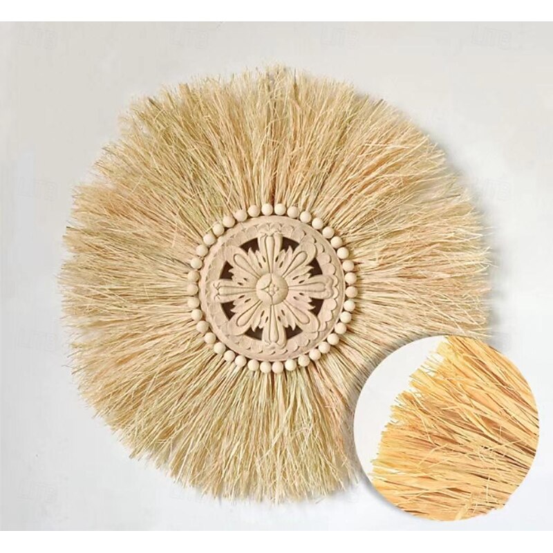 Wall Hanging Bohemian Gourd Grass Rattan Wall Decoration Round Ceiling Pendant Living Room Bedroom Study3