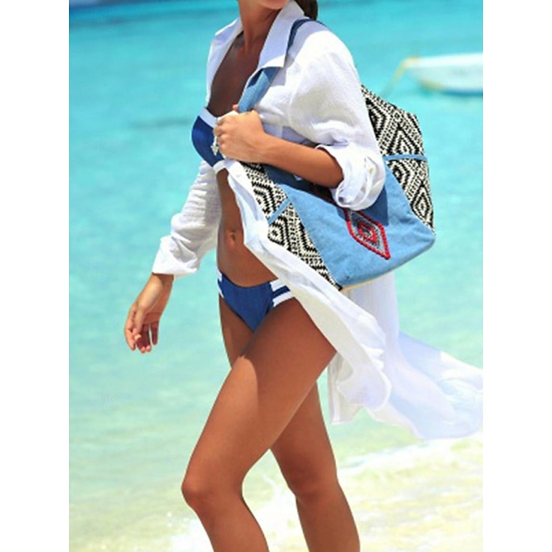 Women's White Dress Mini Dress Button Vacation Beach Basic Shirt Collar Long Sleeve Black White Navy Blue Color3