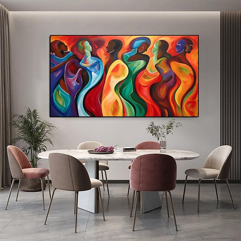 Abstract Figures Acrylic OIL Painting Handmade Modern Wall Art Painting Handmade Figurative Painting Abstract Wall Art Large Figure Abstract colorful wall Painting4