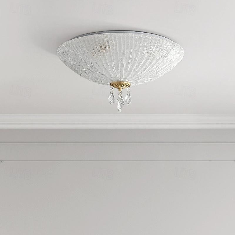 Ceiling Light Flush Mount Ceiling Light Copper Glass LED Ceiling Light Modern Round Ceiling Light 30/40/50cm Ceiling Lamp for Living Room Corridor 110-240V4