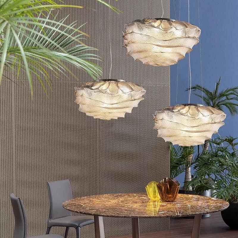 LED Pendant Light Flower Design 40/60/75cm Glass Chandelier Industrial Warm White Bedroom Dining Room 110-240V85-265V