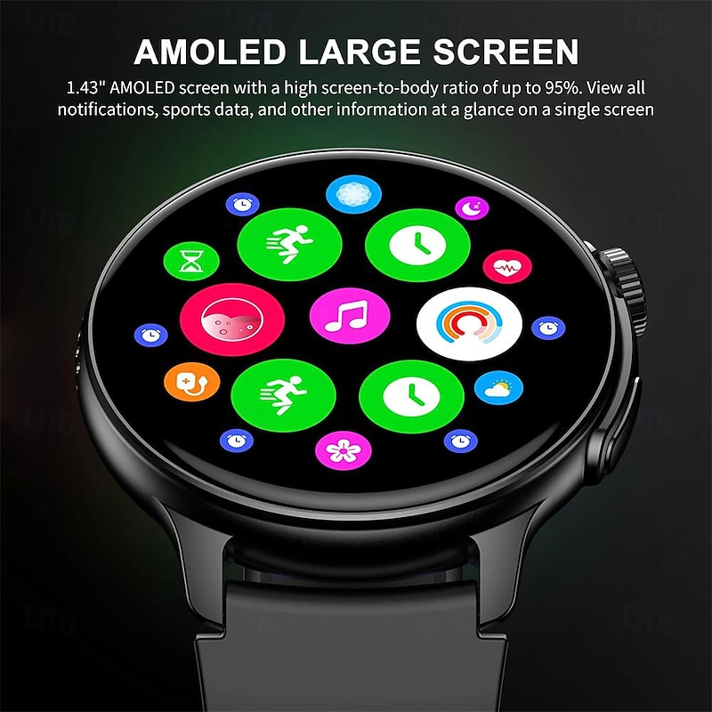 S58 Smartwatch Heart Rate Bluetooth Call AMOLED Screen Step Counting Smart Bracelet Sports Watch2
