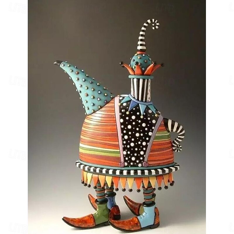COLORFUL CREATIVE TEAPOT DECORATION, Colorful Resin Teapot Home rnaments2