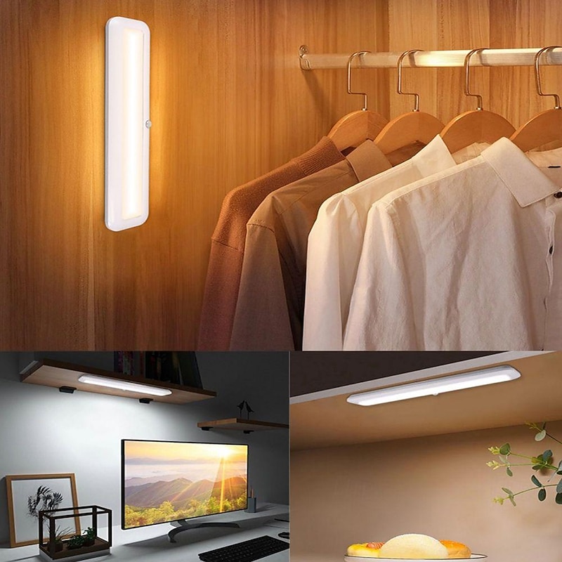 Smart Under Cabinet Light Human Body Induction Magnetic Suction Strip Small Night Light Bedside Corridor Light Cabinet Rechargeable Wardrobe Wine Cabinet Atmosphere Light4
