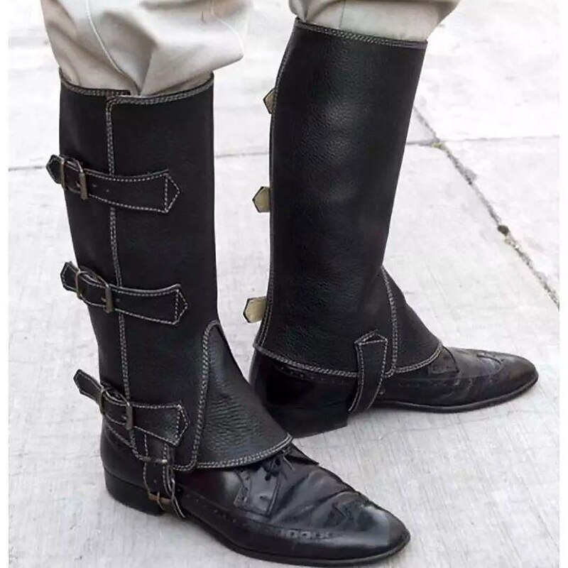 Retro Vintage Medieval Renaissance Shoes Gaiters Boot Covers Pirate Knight Ritter Viking Fancy Dress Men's Unisex Halloween Carnival Masquerade Event / Party Masquerade Adults' Shoe Cover2