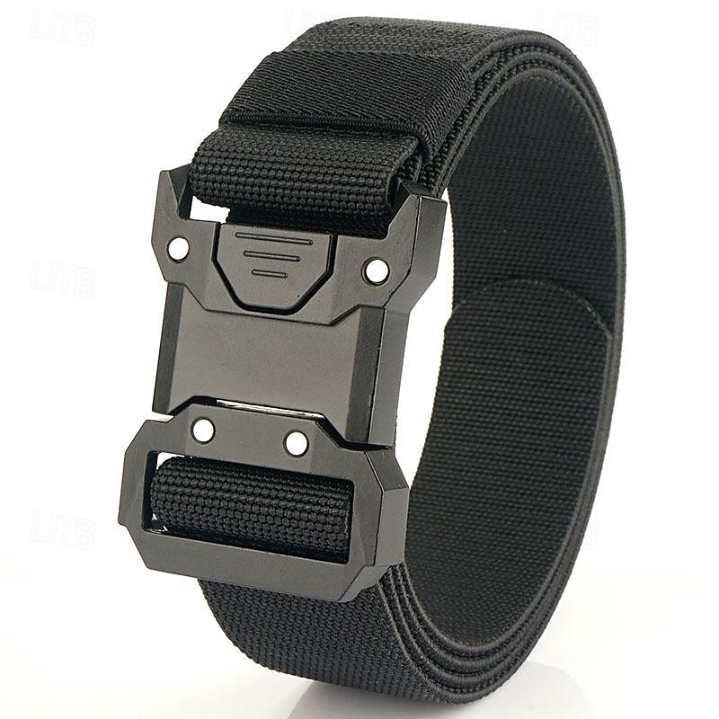 Men's Belt Tactical Belt Waist Belt Black Kakhi Alloy Durable Adjustable Plain Outdoor Daily 2025 - $14.99