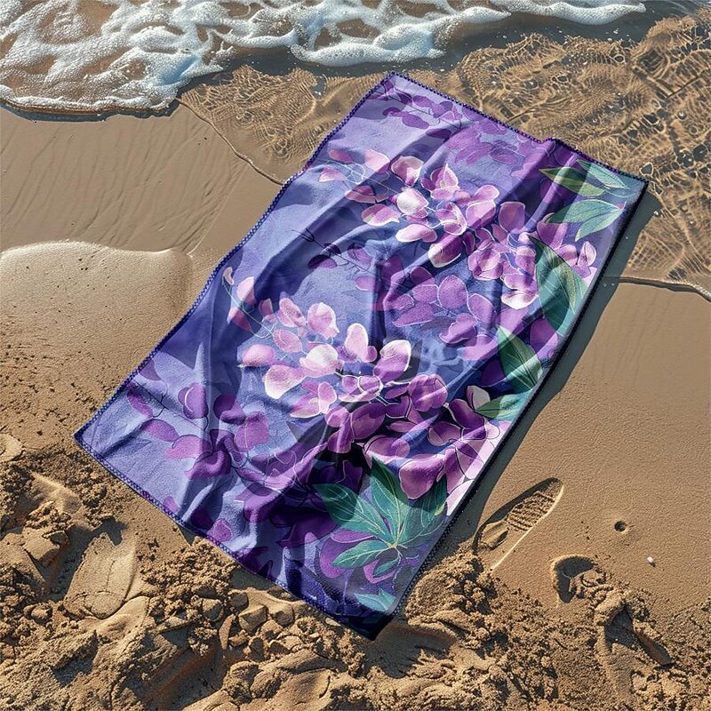 Floral Beach Towel,Beach Towels for Travel, Quick Dry Towel for Swimmers Sand Proof Beach Towels for Women Men Girls Kids, Cool Pool Towels Beach Accessories Absorbent Towel