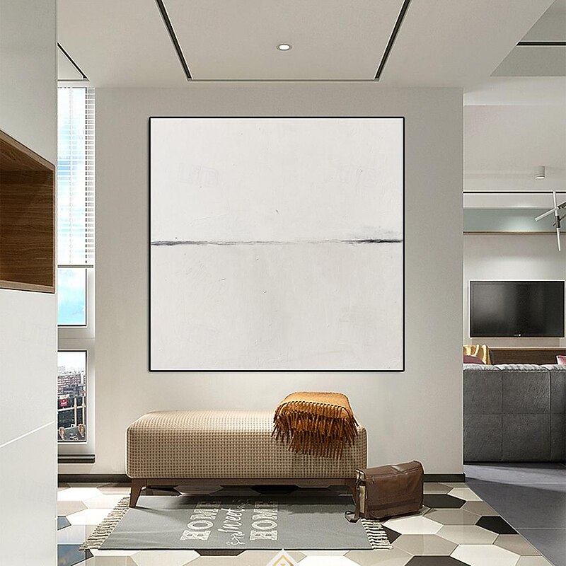 Handmade Oil Painting Canvas Wall Art Decoration Modern Nordic Wabi-Sabi Style Abstract painting Minimalist artwork painting for Living Room Home Decor4