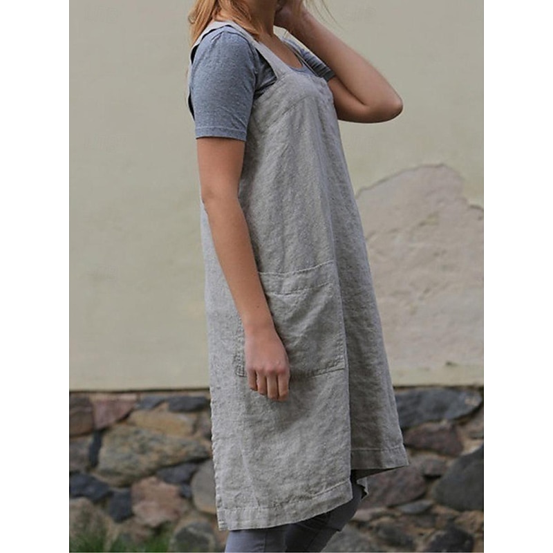 Women's Normal Jumpsuit Streetwear Solid Color Sleeveless Square Neck Pocket Street Daily Regular Fit Black Wine Army Green Summer2