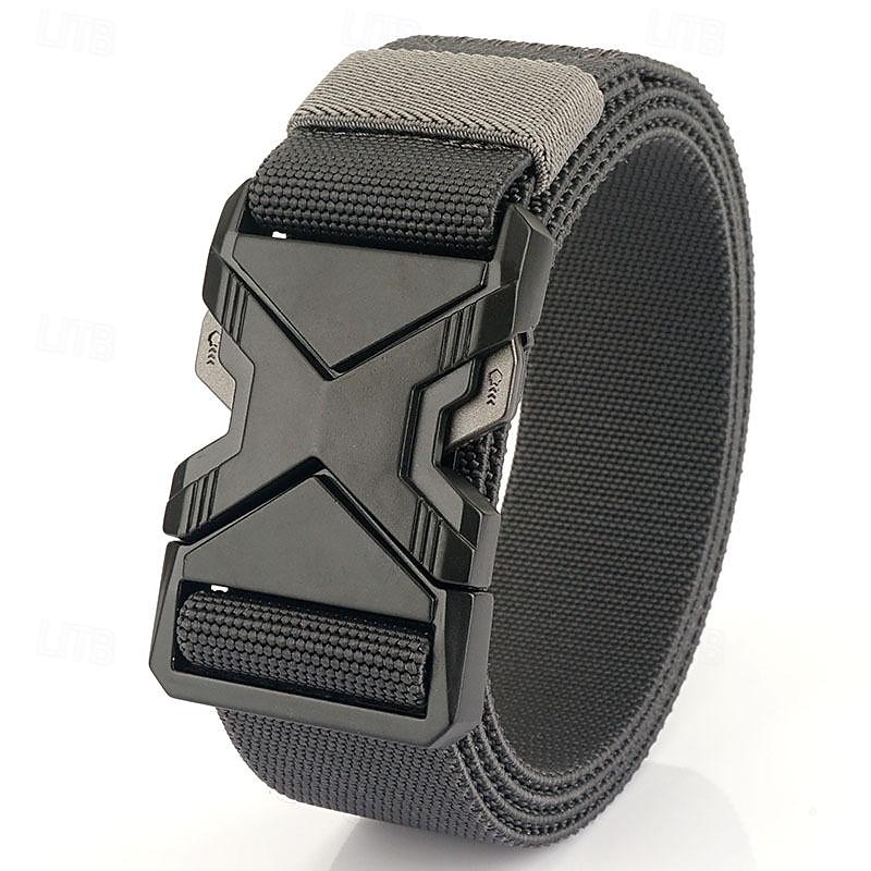 Men's Belt Tactical Belt Waist Belt Black Red Polyester Alloy Durable Adjustable Plain Outdoor Daily