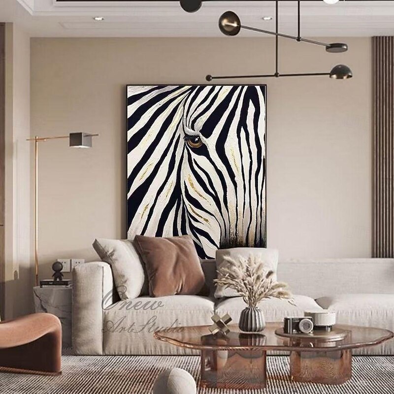 Handmade Oil Painting Canvas Wall Art Decoration Modern Animal Zebra for Home Decor Rolled Frameless Unstretched Painting4