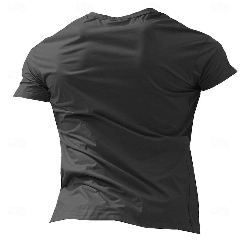 Men'S Letter T Shirt Tee Top Cotton Short Sleeve Graphic Shirt Black Army Green Dark Blue Comfortable Tee Street Sports Outdoor Fashion Designer Clothing2