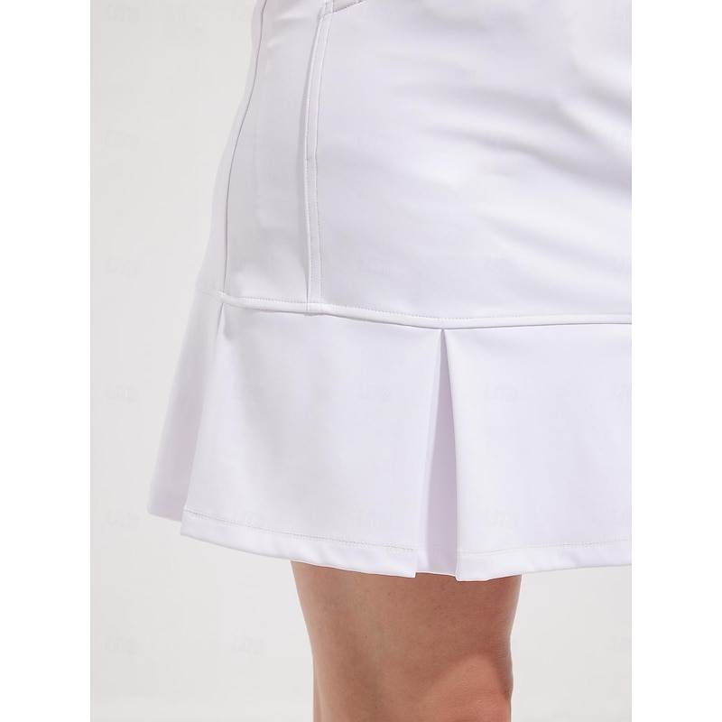 Women's Golf Skorts 19inch Pickleball Dark Pink Black White Skirt Ladies Golf Attire Clothes Outfits Wear Apparel4